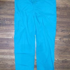 EUC Cherokee brand green/blue scrub pants